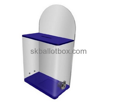 Acrylic manufacturers custom plastic plexiglass donation boxes with locks BB-989