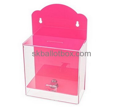 Plastic manufacturing companies custom acrylic products church donation box BB-986