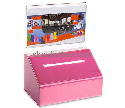 Plastic manufacturing companies custom acrylic plastic donation box BB-974