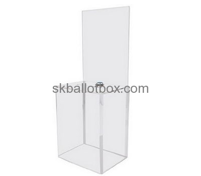 Ballot box suppliers custom acrylic polycarbonate ballot box with lock BB-396