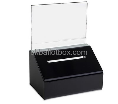 Ballot box suppliers custom acrylic black ballot box BB-348