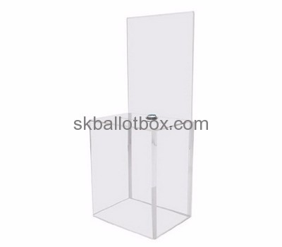 Customized clear acrylic small election ballot box BB-338