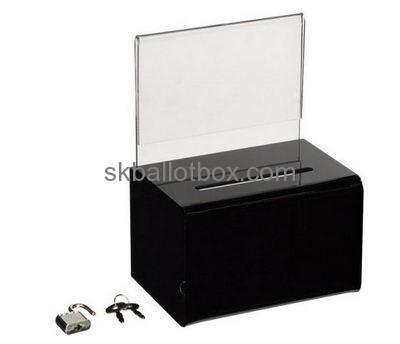 Custom acrylic locked suggestion ballot boxes with lock BB-320