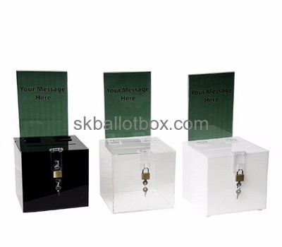 Customized acrylic plastic small voting ballot box BB-304