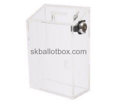 Custom acrylic clear ballot voting box with lock BB-297