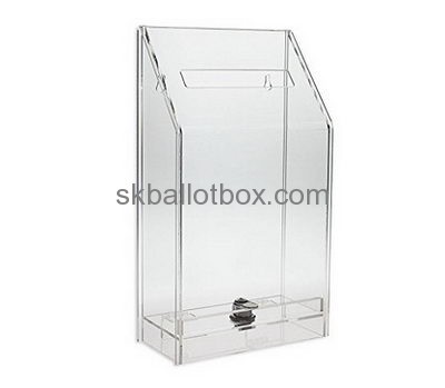 Custom large acrylic plexiglass ballot box with lock BB-294