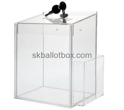 Custom locking large acrylic election ballot box BB-293