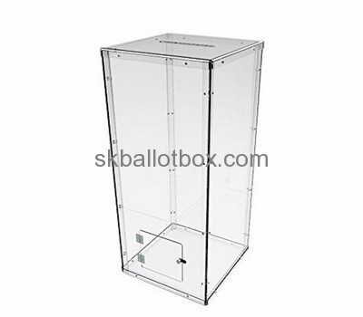 Customized transparent large acrylic locking ballot box BB-264