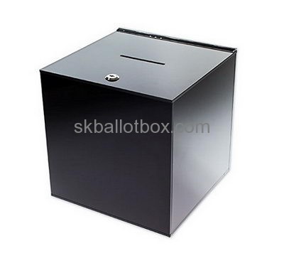 Custom design black large acrylic election ballot box BB-261