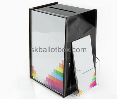 Custom design acrylic locking large election ballot box BB-258