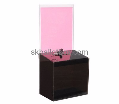 Custom plastic collection boxes black box election ballot box BB-253