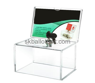 Customized perspex ballot box election ballot box clear ballot box with lock BB-237