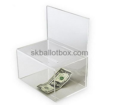 Customized acrylic small donation box large collection boxes fundraisingbox DB-042