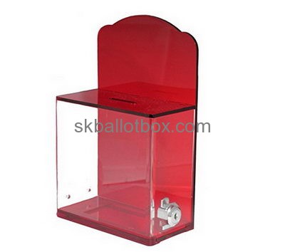 Custom acrylic lockable donation boxes plastic donation boxes charity donation boxes DB-037