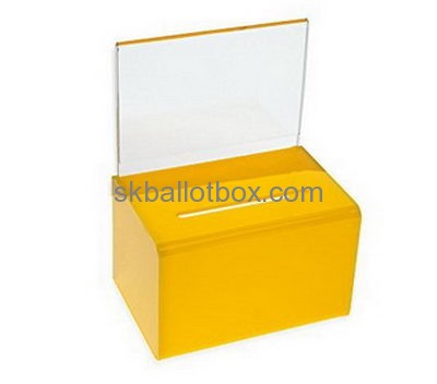 Custom acrylic church donation box locked donation boxes charity box DB-036