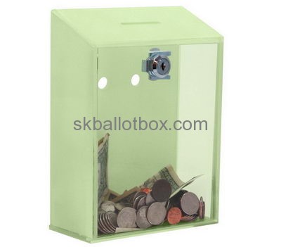 Custom design acrylic cash donation box collection box charity collection containers for fundraisers DB-026