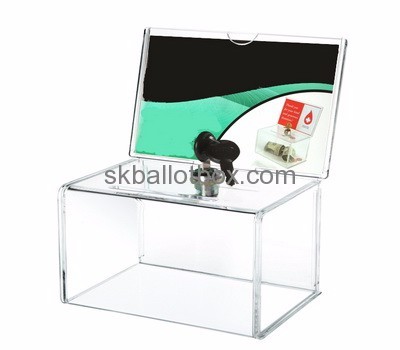 China ballot box suppliers direct sale acrylic polycarbonate box lockable ballot box BB-188