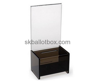 China box manufacturer customized black ballot box acrylic polycarbonate box BB-186