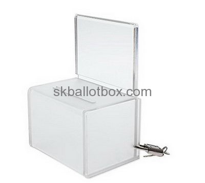 China ballot box suppliers direct sale acrylic polycarbonate box clear ballot box with lock BB-153