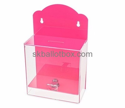 Dongguan ballot box suppliers custom polycarbonate case acrylic ballot box with lock BB-123