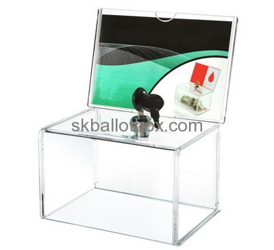 China ballot box suppliers custom clear plastic ballot box acrylic polycarbonate case BB-117