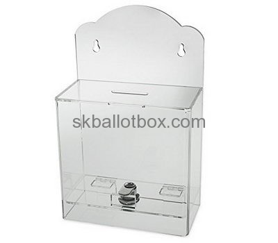 Ballot box factory direct sale clear polycarbonate box acrylic ballot box with lock BB-111