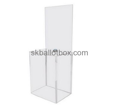 Ballot box manufacturer custom design clear polycarbonate box clear ballot box with lock BB-106