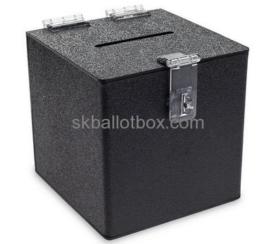 Ballot box manufacturer custom acrylic black suggestion box polycarbonate box BB-086