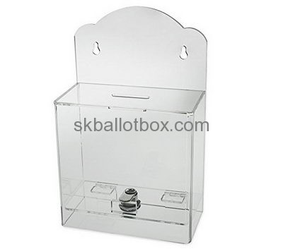 Ballot box manufacturer hot selling acrylic cheap ballot boxes clear polycarbonate box BB-077