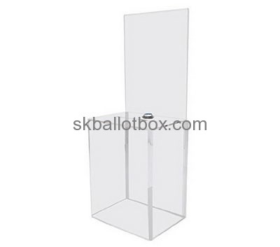 China acrylic box manufacturer supplying polycarbonate case acrylic large ballot box BB-053