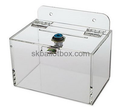 Wholesale acrylic vintage ballot box clear plastic ballot box transparent ballot box BB-021