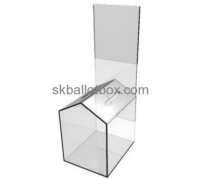 Hot selling large acrylic ballot box plexiglass ballot box plastic ballot box BB-017