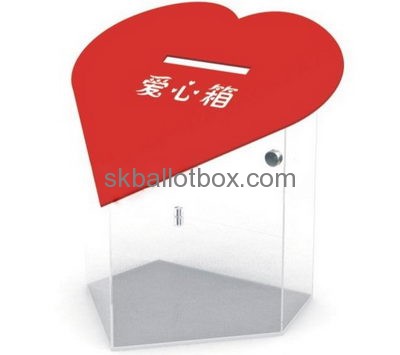 Customized acrylic donation box raffle box charity box DB-001