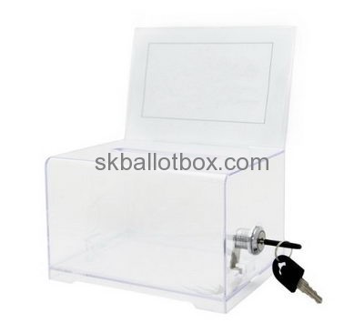 Factory direct sale polycarbonate box transparent ballot box locking ballot box BB-011