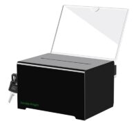 Wholesale custom acrylic suggestion box with slot and lock