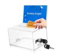 Wholesale custom acrylic ticket collection box