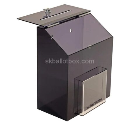 Wholesale custom acrylic wall election box with brochure holder