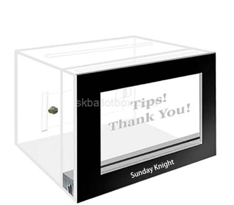 Wholesale custom acrylic tip box for restaurants