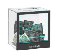 Wholesale custom acrylic tip jar with LED light