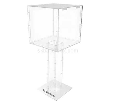 Wholesale custom acrylic floor standing charity box