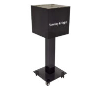 Wholesale custom acrylic suggestion box with casters