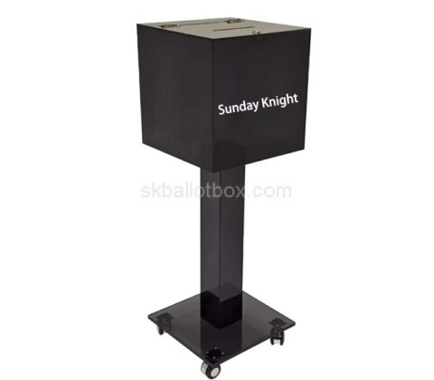 Wholesale custom acrylic suggestion box with casters