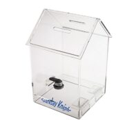 Wholesale custom acrylic house shape charity box