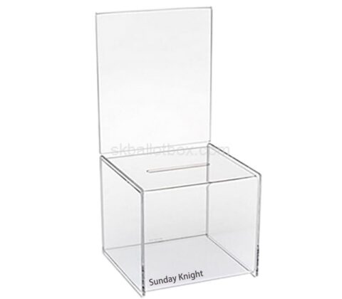 Wholesale custom acrylic suggestion box with sign