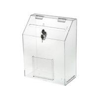 Wholesale custom acrylic suggestion box with notepad holder